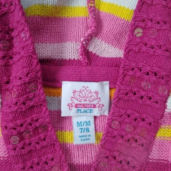 Est. 1989 Place Hooded Cable Knit Sweater, Sequins - Picture 6 of 8